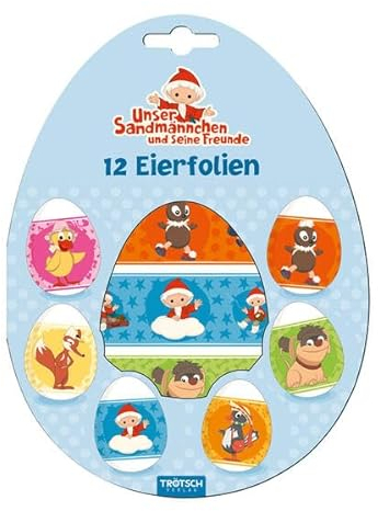 Trötsch Unser Sandmännchen Eierfolien: Dekobanderolen Motivfolien 12 Eierfolien