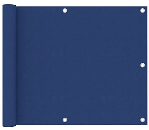 vidaXL Balkon Sichtschutz Bespannung Terrasse Windschutz Sonnenschutz Balkonbespannung Balkonverkleidung Blau 75x500cm Oxford-Gewebe