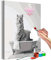 murando - Malen nach Zahlen Lama in der Badewanne 40x50 cm Malset mit Holzrahmen auf Leinwand für Erwachsene Kinder Gemälde Handgemalt Kit DIY Geschenk Dekoration n-A-1568-d-a