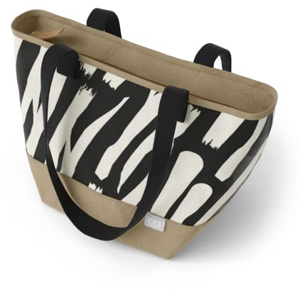 monbento - Insulated Lunch Bag MB Daily Zebra - Work/School Lunch Packing - Keeps Food Hot/Cold for Up to 2h - Can Contain a Bento Box + A Bottle + Accessories - Black & White