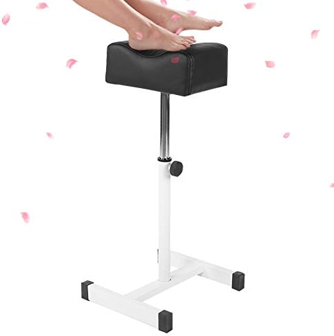 Repose-Pieds - Repose-Pieds - Hauteur réglable - Repose-Pieds - Repose-Jambes - Pédicure - pour la Maison, Le Salon, Le Spa, Le Massage des Pieds - Noir - 48-68 cm
