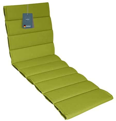 LILENO HOME Sonnenliege Auflage als [1er Set - Rollliege] in Grün - Gartenliegen Auflage perfekt für Strandliege - Polster Auflage für Gartenliege (200x60x4,5cm)