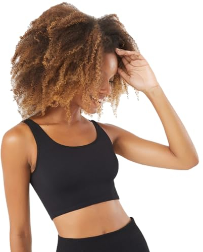 BeSinz Bequemes und Stilvolles Bauchfreies Crop Top für Damen - Sportlich-eleganter Shaped Fit BH ohne Bügel, mit Rundhalsausschnitt und Stretch-Material für Optimalen Halt
