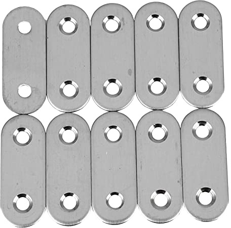 Flat Mending Plates Repair Fixing Joining Brackets 40x15mm 10pcs