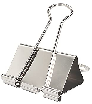 Extra Large Binder Clips 2 Inch (6 Pack), Paper Clamps for Office and School, Silver