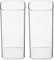 Angoily 2 Vasos De Cristal Cuadrados – 13. Vasos De 5 Oz Aptos Para Horno De Microondas – Vasos Altos Transparentes Vasos De Agua Para Leche Jugo Cerveza Cócteles Y Bebidas Mixtas.