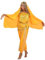TiaoBug Damen Prinzessin Kostüm Set Pailletten Crop Top + lange weite Hose + Stirnband mit Strass Verkleidung für Karneval Fasching Cosplay Party Tanz Gelb Bauchtanz Set Einheitgröße