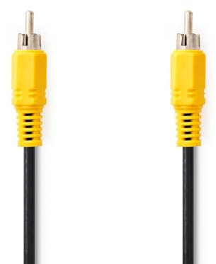 NEDIS Cable de vídeo compuesto | RCA | RCA | niquelado | 480p | 2.00 m | redondo | PVC | negro | bolsa de plástico