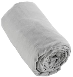 AltoBuy Hedda - Drap Housse 140x190cm Flanelle de Coton Coloris Brume