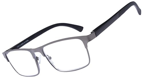 tide Optical Fashion Edelstahl-Lesebrille für Herren – unzerbrechliche, blaues Licht blockierende Computer-Lesebrille für Herren – klare Vergrößerungssicht, Federscharniere, 1 Packung+1.0