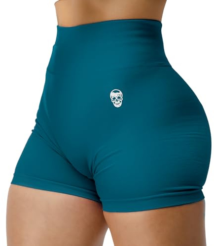 Gymreapers Infinity Nahtlose High Taille Trainingshorts Bikerhose für Damen Sport Studio Laufen Pilates Yoga Sport Kurz
