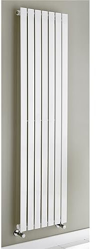 1200mm (H) x 410mm (W) -White Vertical Radiator (Berlin) - Single Panel - (1.2m x 0.41m) - Depth 52mm