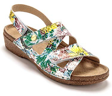 Pediconfort - Sandales pieds sensibles extra larges - FEMME - Taille : 41 - Couleur : Imprimé blanc