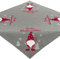 Espamira Tischdecke Wichtel 85x85 Frohe Weihnachten Weihnachtsdecke Weihnachtstischdecke Decke Grau Rot Eckig Stoff Bestickt