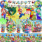 CBLDF Super Mrio Geburtstag Deko Set für 10+ Kinder, Cartoons Mrio Partygeschirr 7 Jahre Set, Luftballon Teller Becher Servietten für Kinder Party, Mrio Bros Party Deko Jungen(Geburtstag Deko 7 Jahre)