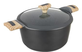 KASANOVA Casseruola antiaderente Evolution, casseruola induzione, casseruola di alta qualità, con coperchio, adatta per tutti i piani di cottura (Casseruola, 20 cm)