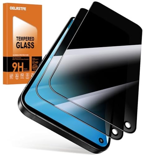 Oelrstfe Protector Pantalla de Privacidad para Xiaomi 11 Lite 5G NE/Mi 11 Lite 4G/5G Cristal Templado Anti Espía Vidrio Película Dureza 9H Anti-arañazo Sin Burbujas Privacy Screen Protector,2 Piezas