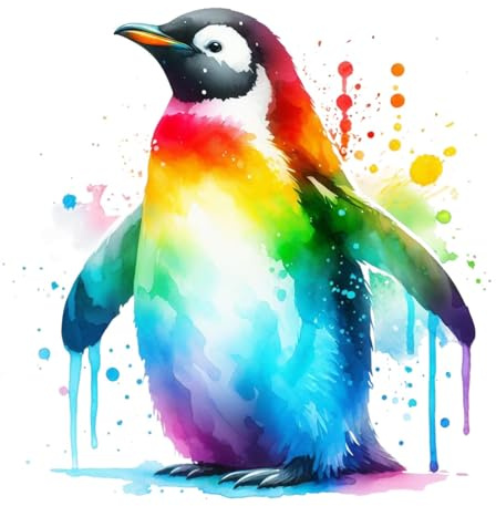 Designer Aufkleber/Sticker/Wandaufkleber/Decal/Fotosticker/Dekoration Vinyl - XL- bunt - Pinguin Antarktis 01