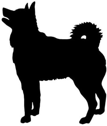 ROPEME 10.9 * 12.7CM Elkhound Dog Cute Cartoon Car Decal Sticker Animal Car Styling Window Decoration Accessories