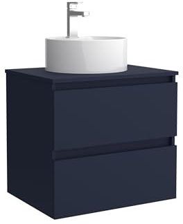 Salgar Mueble de baño Bequia 60cm + Encimera + Lavabo posar | Azul Mate|60x45x56