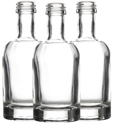 Empty 50ml glass Shot Bottles | Small Miniature Bottles for Alcohol, Spirits, Liquor | J&B (100)