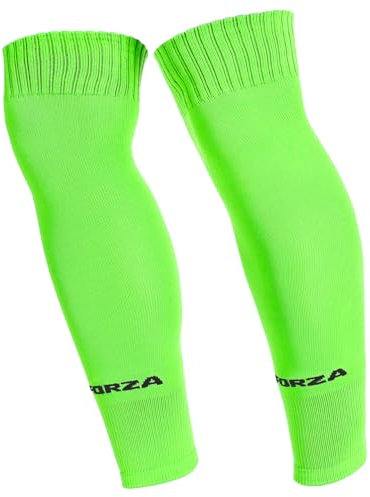 FORZA Goalkeeper Pre-Cut Socks | Ultimate Comfort Football Socks for Optimal Performance - Available in 3 Sizes and 4 Colours (S/M (UK 4-7), Fluro Green)