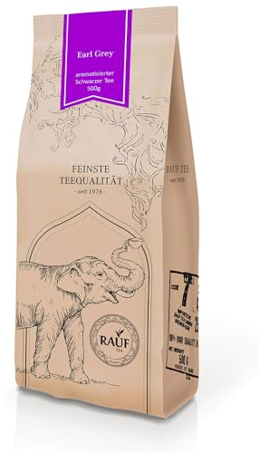 Rauf Tee | Schwarzer Tee Earl Grey | Aromatisierter Schwarztee mit Bergamotte | 500g