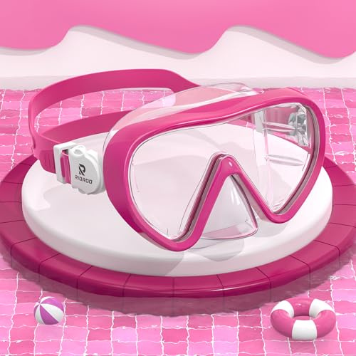 RIOROO Taucherbrille Kinder,Schwimmbrille Kinder für Jungen Mädchen Jugendliche,Tauchmaske mit Nasenabdeckung 180°Panorama HD Anti Nebel Anti-Leck für Kinder 6-16 Jahre