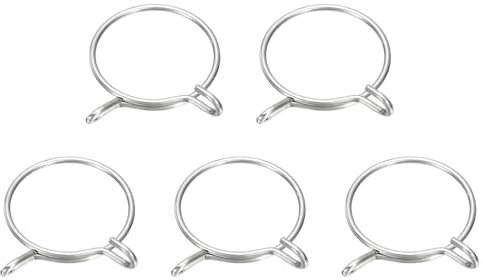 sourcing map Fuel Line Hose Clips, 5Pcs 50mm ID 56mm Max. ID 304 Stainless Steel Water Pipe Air Tubing Spring Hose Clamps for Motorcycle Scooter ATV, Silver