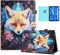 Auslbin Coloré en PU de Coque Lenovo M10 Plus (2nd Gen) 2020 10.3 Pouces, Coloré et Joli Motif, Étui à Rabat pour Tablette Tab M10 FHD Plus/TB-X606 avec Support adapté Aux Films, Renard