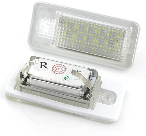Led Number Plate Light 2Pcs Error Free LED License Number Plate Light Lamps Fit Use For Audi A6 4F RS6 C6 A4 B6 B7 S4 RS4 A3 8P Q7 4L A5 8F A8 4H S8 D4 License Plate Light