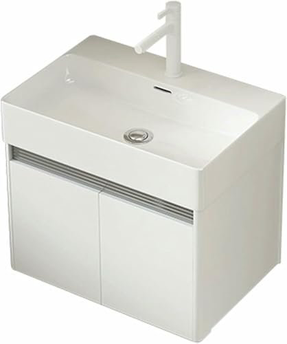 Lavabo sobre Encimera, Tocador Rectangular de Cerámica Montado en La Pared, Lavabo Flotante for Espacios Pequeños, Mueble de Baño de Cerámica con Lavabo(23.6inchX60cm)
