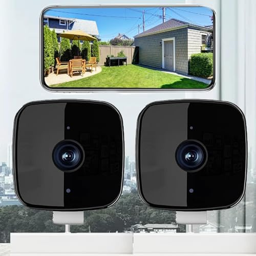 Clisole Glowflip Window Camera, Glowflip Security Camera Color Night Vision, Recording & Smart Alerts, WiFi Indoor Camera,Two-Way Audio,Motion Detection,Easy to Install (2pcs)