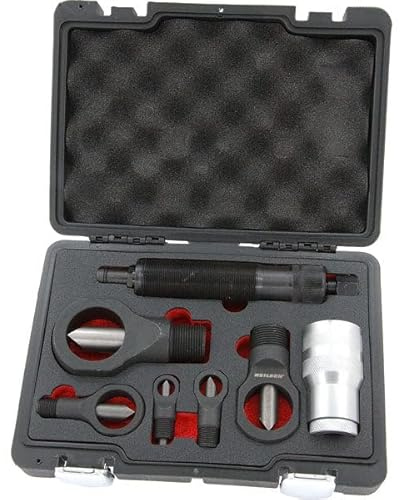 Neilsen CT5925 8pc Hydraulic Nut Splitter Set - 10 Tonnes Ram, Fully Threaded Body, 3/8in to 1in Splitter Bodies with Storage Case & Threaded Attachment Sleeve