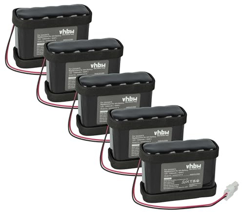 vhbw 5X Akku Ersatz für Ditec Entrematic DAS901BAT1 für Schiebetorantrieb Torantrieb Drehtorantrieb (1500 mAh, 12 V, NiMH)