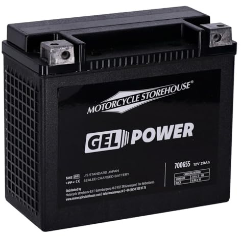 MCS Batteria Moto AGM Nano Series sealed GEL battery. 12V, 20Ah, 360cca, per Harley Softail, Pan America, Dyna, Sportster - Massimo Spunto - Compatibiltà in Descrizione