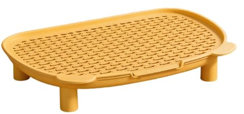 KESOTO Marchepied, Tabouret à Pédale, Cadeau pour Chatons D'intérieur et Chats âgés, Creux, Jaune