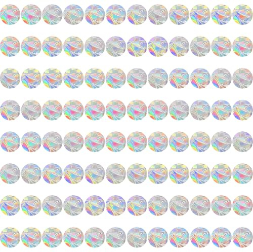 96 Stück Anti-Kollision Prisma Fensteraufkleber Regenbogen Fensterfolie für Vogelschläge Kreisförmig Sonnenfänger Stickers Dekoration für Türen Fenster Schlafzimmer Esszimmer
