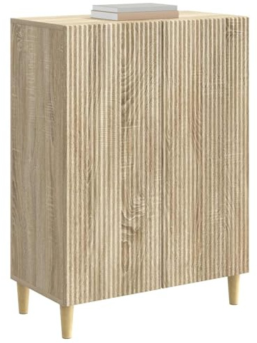 vidaXL Sideboard Sonoma-Eiche 66 x 34,5 x 90 cm Holzwerkstoff, Wohzimmer Lagerung, Vintage Sideboard, rechteckiges Möbel, schicker Schrank für Dein Zuhause