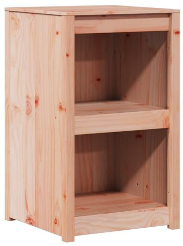 WRJENFSC Küchenschrank MEPPEL, Massivholz Kiefer, Eichen-Optik, Kommode mit Stauraum und 2 Regalfächern, Küchenmöbel, 55 x 55 x 92 cm, Modernes Design für die Küche
