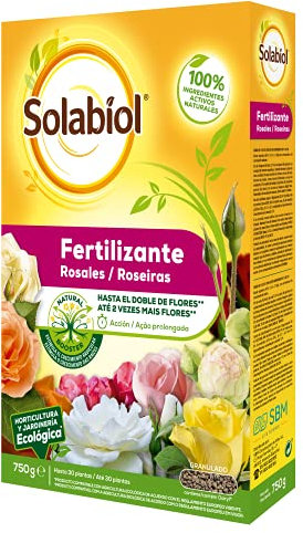 Solabiol Fertilizante completo para rosales y plantas de flor, Amarillo
