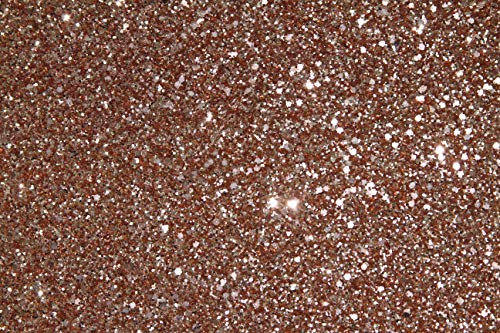 A4 Sheet Glitter Fabric Jazz Large Flakes Sparkle Bows Craft Premium Quality (A4 Sheet Rose Gold - 21CM X 29CM)