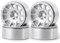 ZuoLan 4 Stück Aluminum Alloy 2.2 RC Felge Felgenringe Beadlock Radfelge für 1/10th RC Crawler Auto Axial Wraith (Silber)