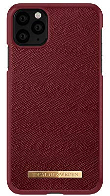 IDEAL OF SWEDEN Texturierte Atelier- Handyhüllen grifffreundlichen Design aus PU-Kunstleder, schützend und stoßfest, kompatibel mit iPhone 11 Pro Max und iPhone XS Max (Burgundy)