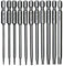 TUAKIMCE 75mm Torx Screwdriver Bits, 11PCS 1/4 inch Hex Shank T6-T40 S2 Steel Magnetic Star Torx Security Head Screwdriver Bits Set for Electric Manual Screwdrivers