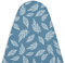 Encasa XO Housse Table À Repasser avec Rembourrage en Feutre De 3 mm, Serrage par Cordon (Convient Aux Planches Standard De Medium De 112x34 cm), Imprimé - Grandes Feuilles Bleues