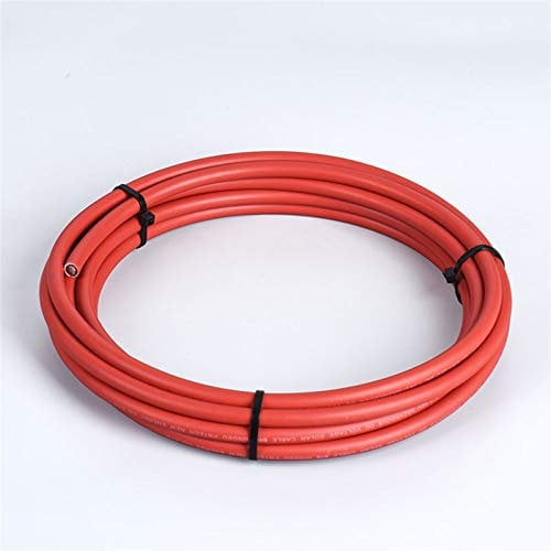 Leloo Lcuihong-copper wire Solar Cable Wire 16/14/12/10/8/6/4 AWG Red & Black Tinned Copper Double Sheathed Wire for Solar Photovoltaic System TUV Approval Soft & Strong