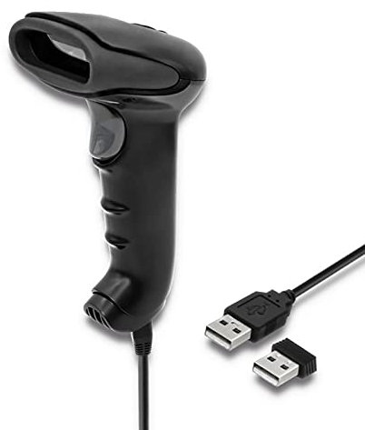 Qoltec Wireless Laser Scanner 1D | 2D | Black