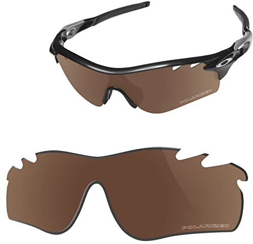 Vaep Verres de rechange en polycarbonate pour Oakley RadarLock Path Vented OO9206 - Polarisés élargis, marron, RadarLock Path Vented