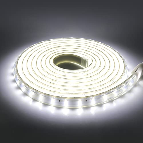 KISUFU 220V LED Streifen 11m,120 LEDs/m Doppelte Reihe LED Band CRI≥103,Wasserdichte,Superheller, flexibler LED Strip Lichtstreifen mit hoher Dichte für DIY-Festival-Dekoration zu Hause, Schlafzimmer